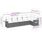 vidaXL Set de sofás de jardín 6 piezas y cojines ratán sintético negro vidaXL Set de sofás de jardín 6 piezas y cojines ratán sintético negro