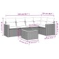 vidaXL Set de sofás de jardín 6 piezas y cojines ratán sintético negro vidaXL Set de sofás de jardín 6 piezas y cojines ratán sintético negro