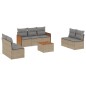 vidaXL Juego de sofás de jardín con cojines beige 8 pzas ratán PE vidaXL Juego de sofás de jardín con cojines beige 8 pzas ratán PE