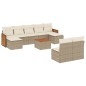 vidaXL Juego de sofás jardín con cojines beige 10 pzas ratán sintético vidaXL Juego de sofás jardín con cojines beige 10 pzas ratán sintético