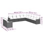 vidaXL Set de sofás de jardín 11pzas con cojines ratán sintético beige vidaXL Set de sofás de jardín 11pzas con cojines ratán sintético beige