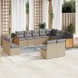 vidaXL Set de sofás de jardín 12 pzas y cojines ratán sintético marrón vidaXL Set de sofás de jardín 12 pzas y cojines ratán sintético marrón
