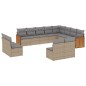 vidaXL Set de sofás de jardín 12 pzas y cojines ratán sintético marrón vidaXL Set de sofás de jardín 12 pzas y cojines ratán sintético marrón