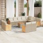 vidaXL Set sofás de jardín con cojines 13 pzas ratán sintético beige vidaXL Set sofás de jardín con cojines 13 pzas ratán sintético beige
