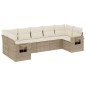 vidaXL Set sofás de jardín 7 piezas y cojines ratán sintético beige vidaXL Set sofás de jardín 7 piezas y cojines ratán sintético beige