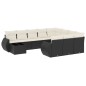 vidaXL Set de sofás de jardín 11 pzas y cojines ratán sintético negro vidaXL Set de sofás de jardín 11 pzas y cojines ratán sintético negro