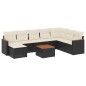 vidaXL Set de sofás de jardín 8 piezas y cojines ratán sintético negro vidaXL Set de sofás de jardín 8 piezas y cojines ratán sintético negro