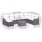 vidaXL Set de sofás de jardín 8 piezas y cojines ratán sintético negro vidaXL Set de sofás de jardín 8 piezas y cojines ratán sintético negro