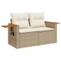 vidaXL Set de sofás de jardín 9 pzas con cojines ratán sintético beige vidaXL Set de sofás de jardín 9 pzas con cojines ratán sintético beige