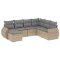 vidaXL Set sofás de jardín 7 piezas y cojines ratán sintético beige vidaXL Set sofás de jardín 7 piezas y cojines ratán sintético beige