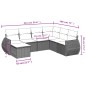 vidaXL Set sofás de jardín 7 piezas y cojines ratán sintético beige vidaXL Set sofás de jardín 7 piezas y cojines ratán sintético beige