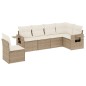 vidaXL Juego de sofás jardín con cojines 6 pzas ratán sintético beige vidaXL Juego de sofás jardín con cojines 6 pzas ratán sintético beige