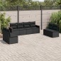 vidaXL Set de sofás de jardín 8 piezas y cojines ratán sintético negro vidaXL Set de sofás de jardín 8 piezas y cojines ratán sintético negro