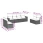 vidaXL Set de sofás de jardín 8 piezas y cojines ratán sintético negro vidaXL Set de sofás de jardín 8 piezas y cojines ratán sintético negro