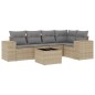vidaXL Juego de sofás jardín con cojines 6 pzas ratán sintético beige vidaXL Juego de sofás jardín con cojines 6 pzas ratán sintético beige