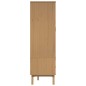 vidaXL Armario OLDEN madera maciza pino gris y marrón 76,5x53x172 cm