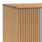 vidaXL Armario OLDEN madera maciza pino gris y marrón 76,5x53x172 cm