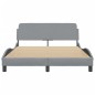vidaXL Estructura de cama con cabecero de tela gris claro 120x200 cm vidaXL Estructura de cama con cabecero de tela gris claro 120x200 cm