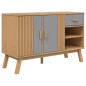 vidaXL Aparador OLDEN madera maciza pino gris y marrón 114x43x73,5 cm vidaXL Aparador OLDEN madera maciza pino gris y marrón 114x43x73,5 cm