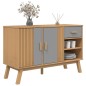 vidaXL Aparador OLDEN madera maciza pino gris y marrón 114x43x73,5 cm vidaXL Aparador OLDEN madera maciza pino gris y marrón 114x43x73,5 cm