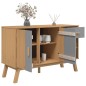vidaXL Aparador OLDEN madera maciza pino gris y marrón 114x43x73,5 cm vidaXL Aparador OLDEN madera maciza pino gris y marrón 114x43x73,5 cm