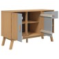vidaXL Aparador OLDEN madera maciza pino gris y marrón 114x43x73,5 cm vidaXL Aparador OLDEN madera maciza pino gris y marrón 114x43x73,5 cm
