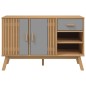 vidaXL Aparador OLDEN madera maciza pino gris y marrón 114x43x73,5 cm vidaXL Aparador OLDEN madera maciza pino gris y marrón 114x43x73,5 cm