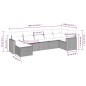 vidaXL Set sofás de jardín 7 piezas y cojines ratán sintético beige vidaXL Set sofás de jardín 7 piezas y cojines ratán sintético beige