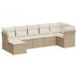 vidaXL Set sofás de jardín 7 piezas y cojines ratán sintético beige vidaXL Set sofás de jardín 7 piezas y cojines ratán sintético beige