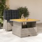 vidaXL Juego de comedor jardín 2 pzas con cojines ratán sintético gris vidaXL Juego de comedor jardín 2 pzas con cojines ratán sintético gris