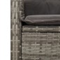 vidaXL Juego de comedor jardín 2 pzas con cojines ratán sintético gris vidaXL Juego de comedor jardín 2 pzas con cojines ratán sintético gris