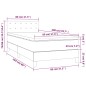 vidaXL Cama box spring y colchón LED cuero sintético negro 80x200 cm