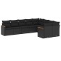 vidaXL Set de sofás de jardín 8 piezas y cojines ratán sintético negro vidaXL Set de sofás de jardín 8 piezas y cojines ratán sintético negro