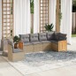 vidaXL Juego de sofás jardín con cojines 6 pzas ratán sintético beige vidaXL Juego de sofás jardín con cojines 6 pzas ratán sintético beige