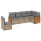 vidaXL Juego de sofás jardín con cojines 6 pzas ratán sintético beige vidaXL Juego de sofás jardín con cojines 6 pzas ratán sintético beige