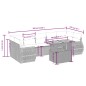 vidaXL Set de sofás de jardín 8 piezas y cojines ratán sintético negro vidaXL Set de sofás de jardín 8 piezas y cojines ratán sintético negro