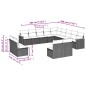 vidaXL Juego de sofás jardín con cojines beige mezcla 13 pzas ratán PE vidaXL Juego de sofás jardín con cojines beige mezcla 13 pzas ratán PE