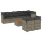 vidaXL Set de muebles de jardín 9 pzas y cojines ratán sintético gris
