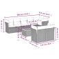 vidaXL Set de muebles de jardín 9 pzas y cojines ratán sintético gris