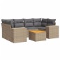 vidaXL Set sofás de jardín 7 piezas y cojines ratán sintético beige vidaXL Set sofás de jardín 7 piezas y cojines ratán sintético beige