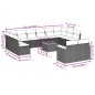 vidaXL Set sofás de jardín con cojines 13 pzas ratán sintético beige