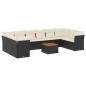 vidaXL Set de sofás de jardín 11 pzas y cojines ratán sintético negro vidaXL Set de sofás de jardín 11 pzas y cojines ratán sintético negro