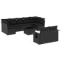 vidaXL Set de sofás de jardín 10 pzas cojines ratán sintético negro vidaXL Set de sofás de jardín 10 pzas cojines ratán sintético negro