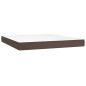 vidaXL Cama box spring colchón y LED cuero sintético marrón 180x200 cm vidaXL Cama box spring colchón y LED cuero sintético marrón 180x200 cm