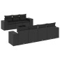 vidaXL Set de sofás de jardín 8 piezas y cojines ratán sintético negro vidaXL Set de sofás de jardín 8 piezas y cojines ratán sintético negro