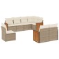 vidaXL Juego de sofás de jardín con cojines beige 8 pzas ratán PE vidaXL Juego de sofás de jardín con cojines beige 8 pzas ratán PE