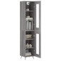vidaXL Aparador alto madera contrachapada gris Sonoma 34,5x34x180 cm vidaXL Aparador alto madera contrachapada gris Sonoma 34,5x34x180 cm