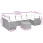 vidaXL Set de sofás de jardín 8 pzas y cojines ratán sintético gris vidaXL Set de sofás de jardín 8 pzas y cojines ratán sintético gris
