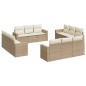 vidaXL Set de sofás de jardín 12 pzas y cojines ratán sintético marrón vidaXL Set de sofás de jardín 12 pzas y cojines ratán sintético marrón