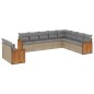 vidaXL Juego de sofás jardín con cojines beige 10 pzas ratán sintético vidaXL Juego de sofás jardín con cojines beige 10 pzas ratán sintético